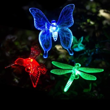 Solar Garden Stake Lights, 3 Pack Solar Garden Lights, Decorations Color Changing LED, Outdoor Solar Lights Decorative for Pathway, Garden, Lawn, Patio, Driveway