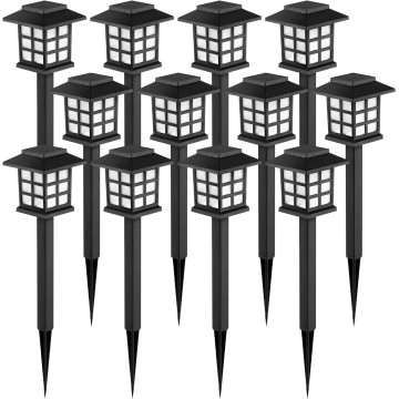 Solar Outdoor Lights,12 Pack LED Solar Lights Outdoor Waterproof, Solar Walkway Lights Maintain 10 Hours of Lighting for Your Garden, Landscape, Path, Yard, Patio, Driveway