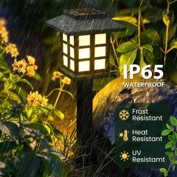 Solar Outdoor Lights,12 Pack LED Solar Lights Outdoor Waterproof, Solar Walkway Lights Maintain 10 Hours of Lighting for Your Garden, Landscape, Path, Yard, Patio, Driveway