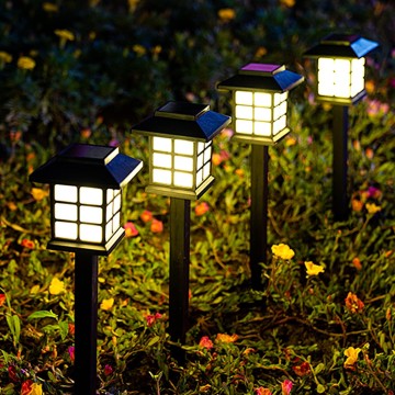 Solar Outdoor Lights，8 Pack LED Solar Lights Outdoor Waterproof, Solar Walkway Lights Maintain 10 Hours of Lighting for Your Garden, Landscape, Path, Yard, Patio, Driveway